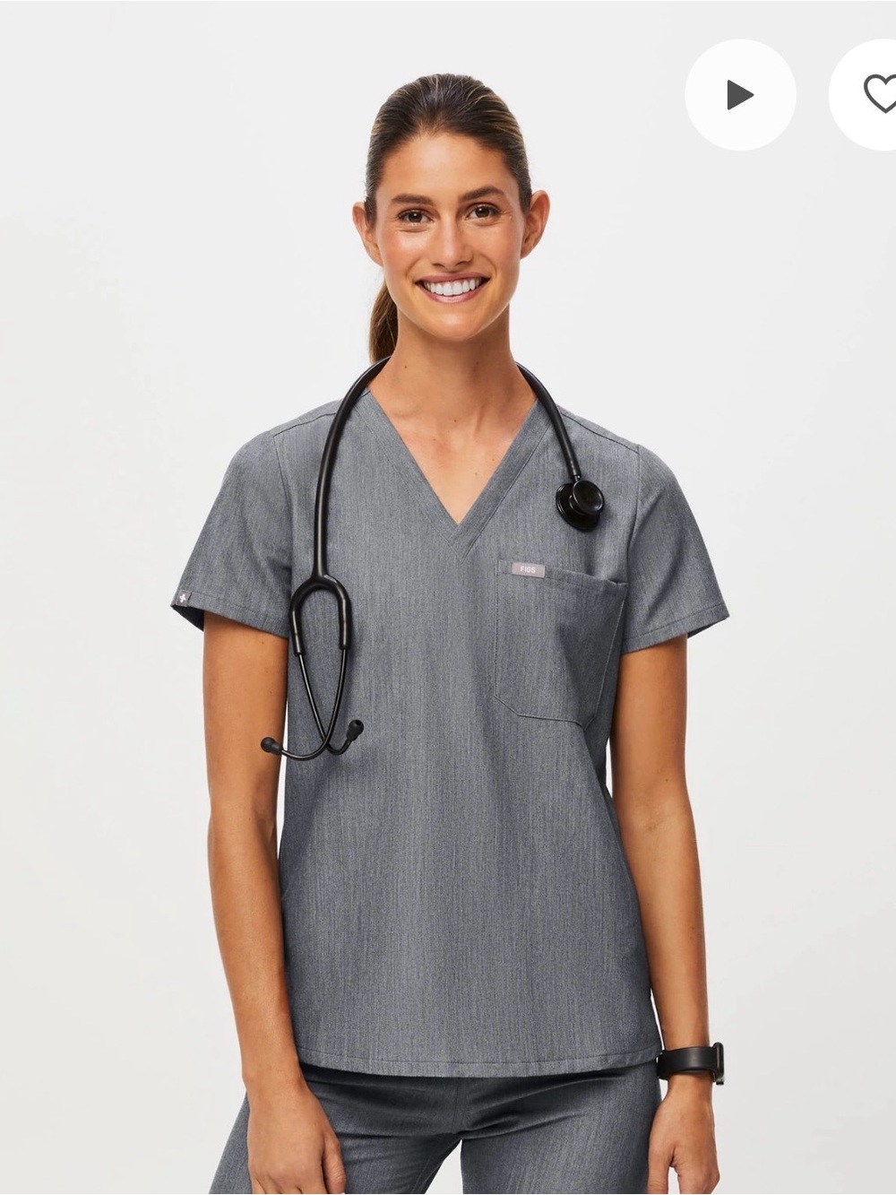Figs Catarina scrub top